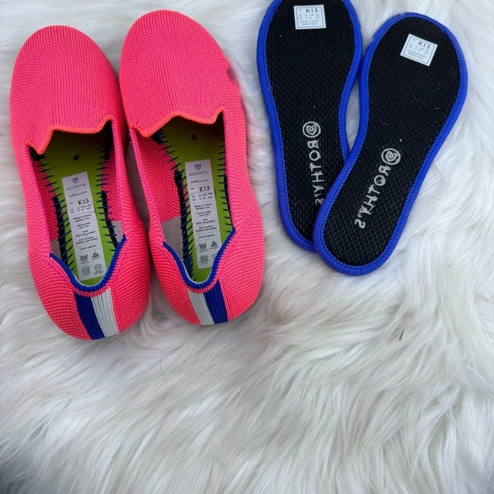 Rothy's Kids Neon Pink Moccasins Size 13 Kids